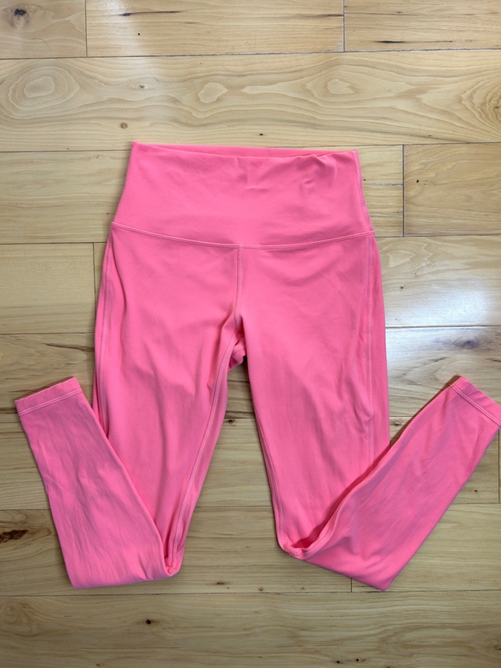 Lululemon Pink/Coral High Waisted Double Lined Leggings | Size 8